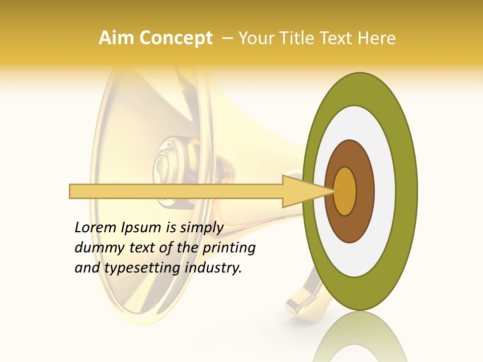 Announcement Gradient Bullhorn PowerPoint Template