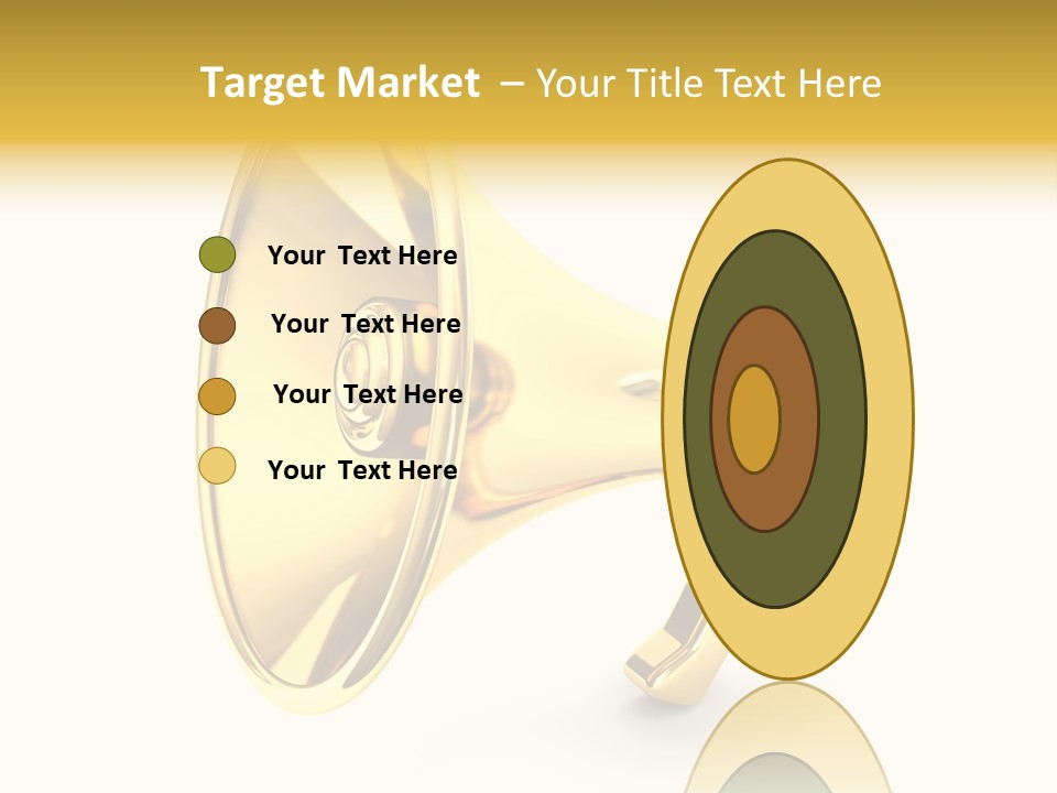 Announcement Gradient Bullhorn PowerPoint Template