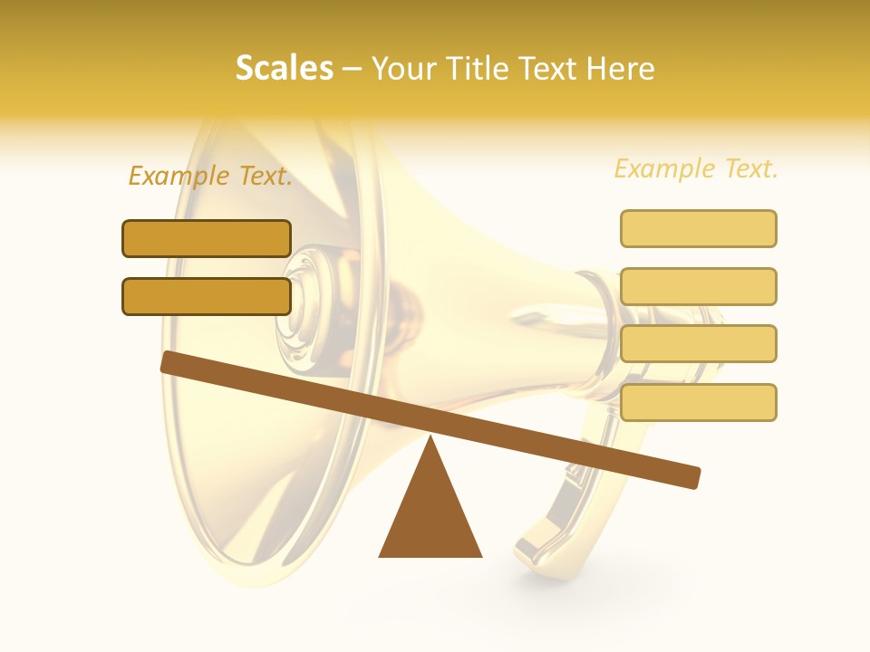 Announcement Gradient Bullhorn PowerPoint Template