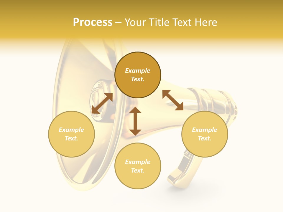 Announcement Gradient Bullhorn PowerPoint Template