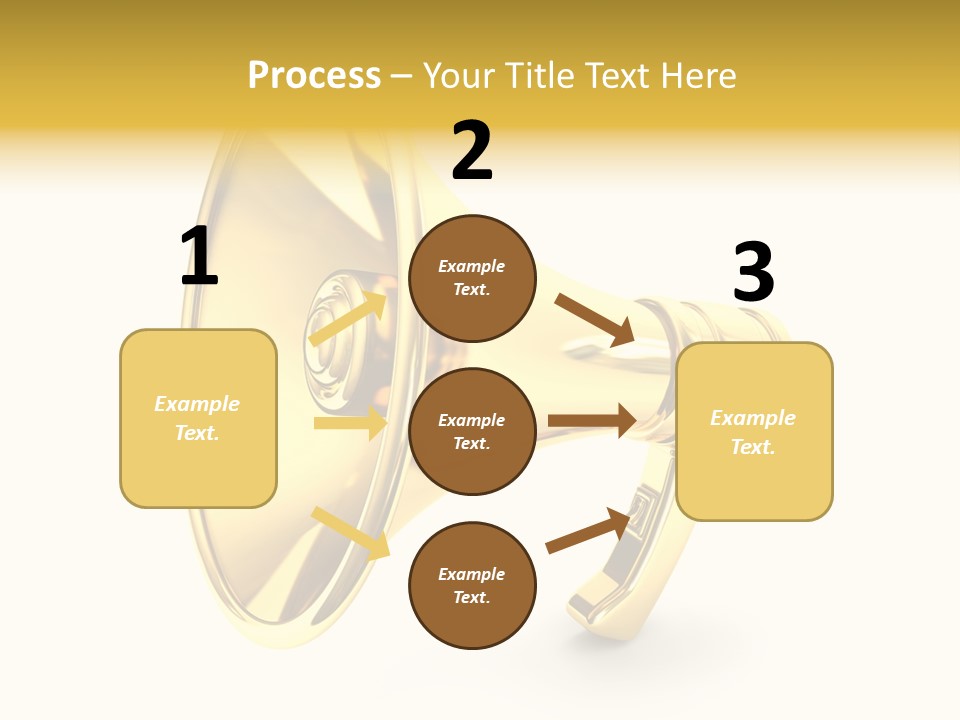 Announcement Gradient Bullhorn PowerPoint Template