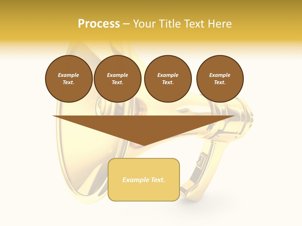 Announcement Gradient Bullhorn PowerPoint Template