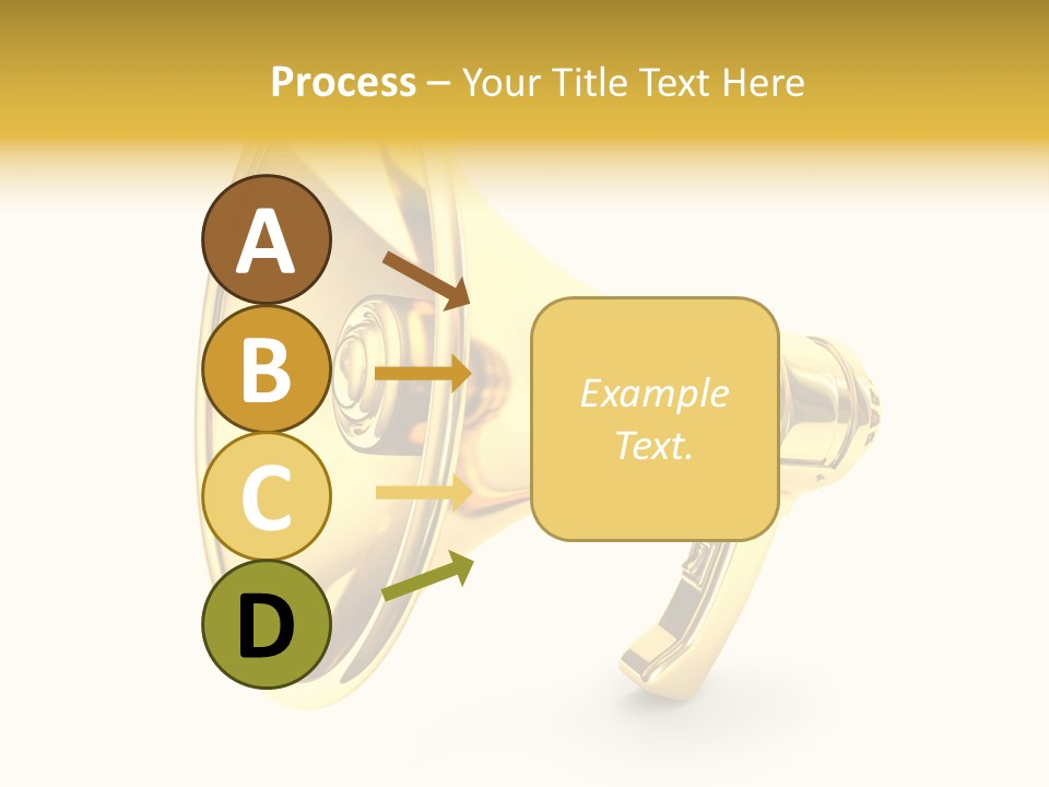 Announcement Gradient Bullhorn PowerPoint Template