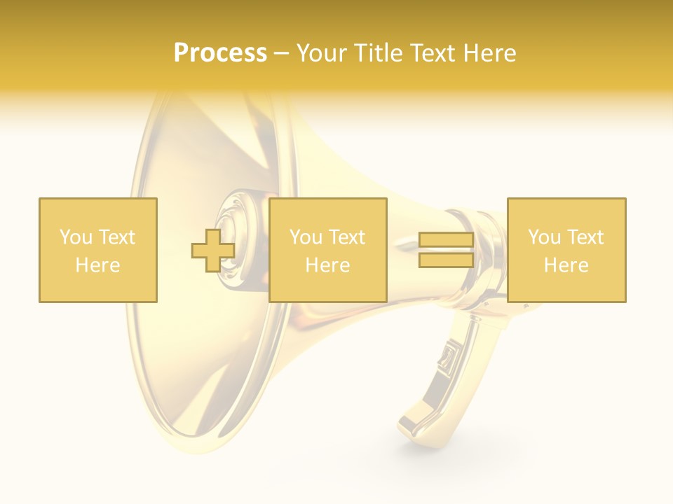 Announcement Gradient Bullhorn PowerPoint Template