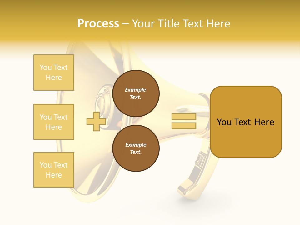 Announcement Gradient Bullhorn PowerPoint Template