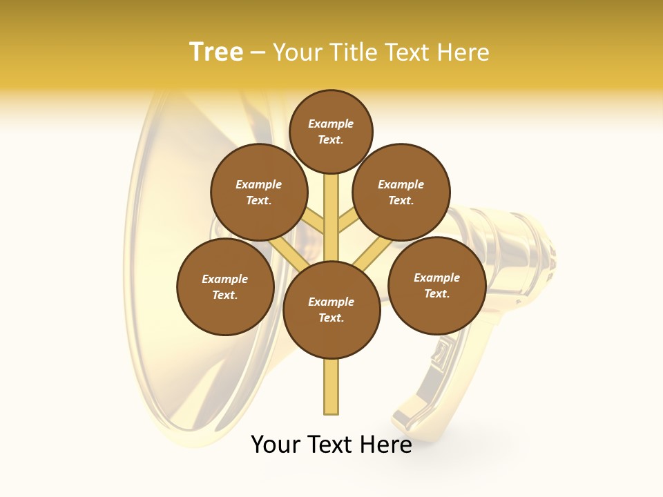 Announcement Gradient Bullhorn PowerPoint Template