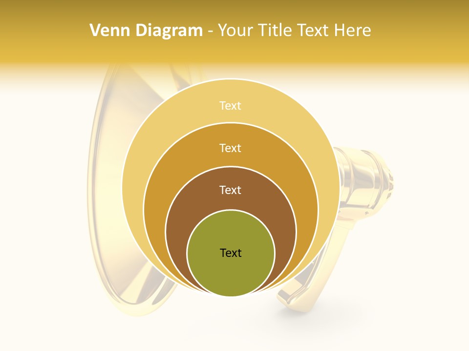 Announcement Gradient Bullhorn PowerPoint Template