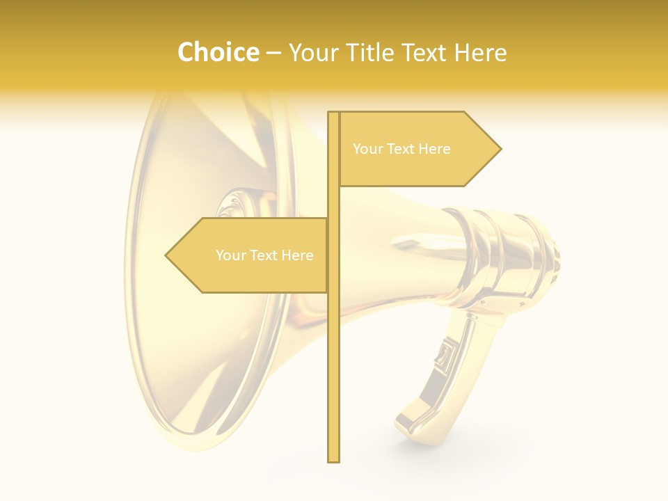 Announcement Gradient Bullhorn PowerPoint Template
