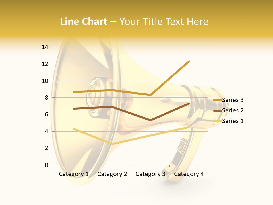 Announcement Gradient Bullhorn PowerPoint Template