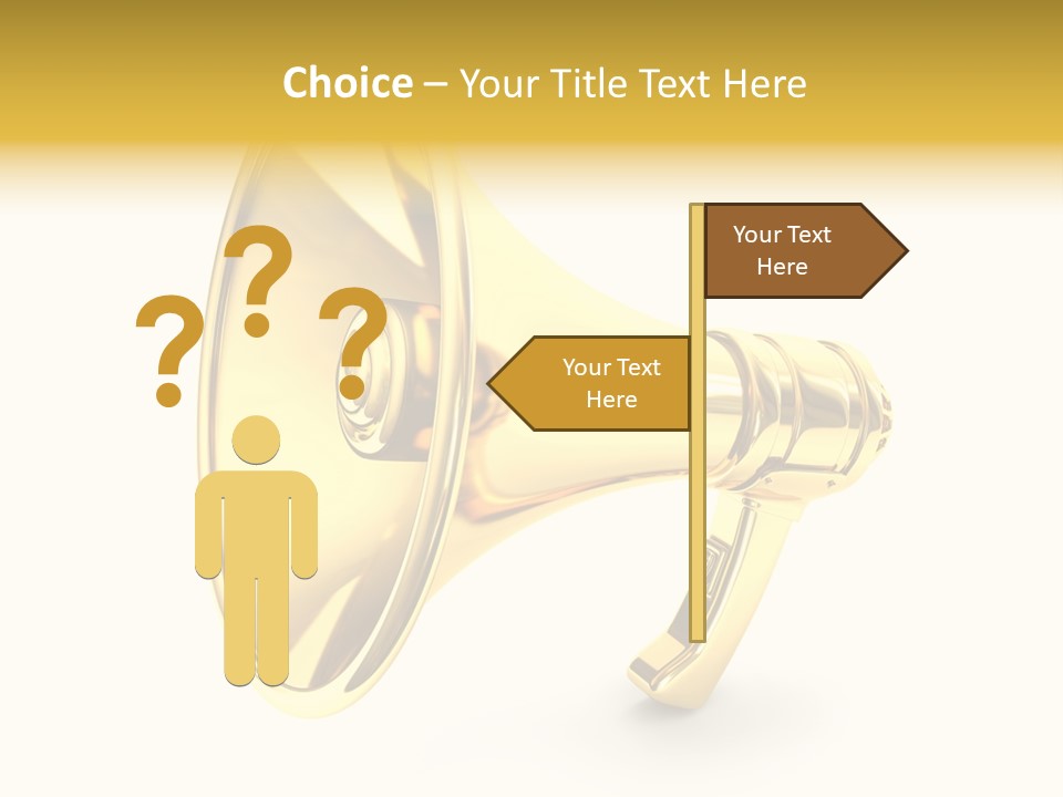 Announcement Gradient Bullhorn PowerPoint Template
