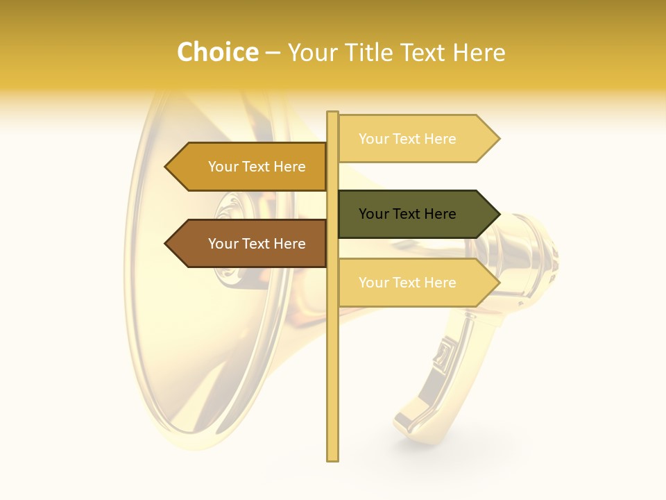 Announcement Gradient Bullhorn PowerPoint Template