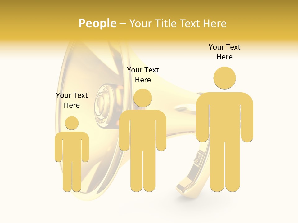 Announcement Gradient Bullhorn PowerPoint Template