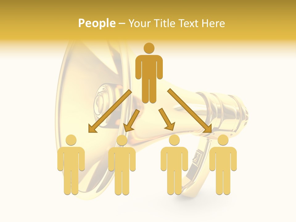 Announcement Gradient Bullhorn PowerPoint Template