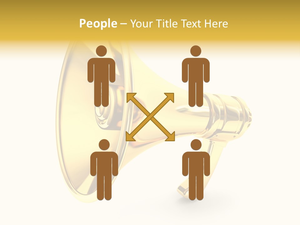 Announcement Gradient Bullhorn PowerPoint Template