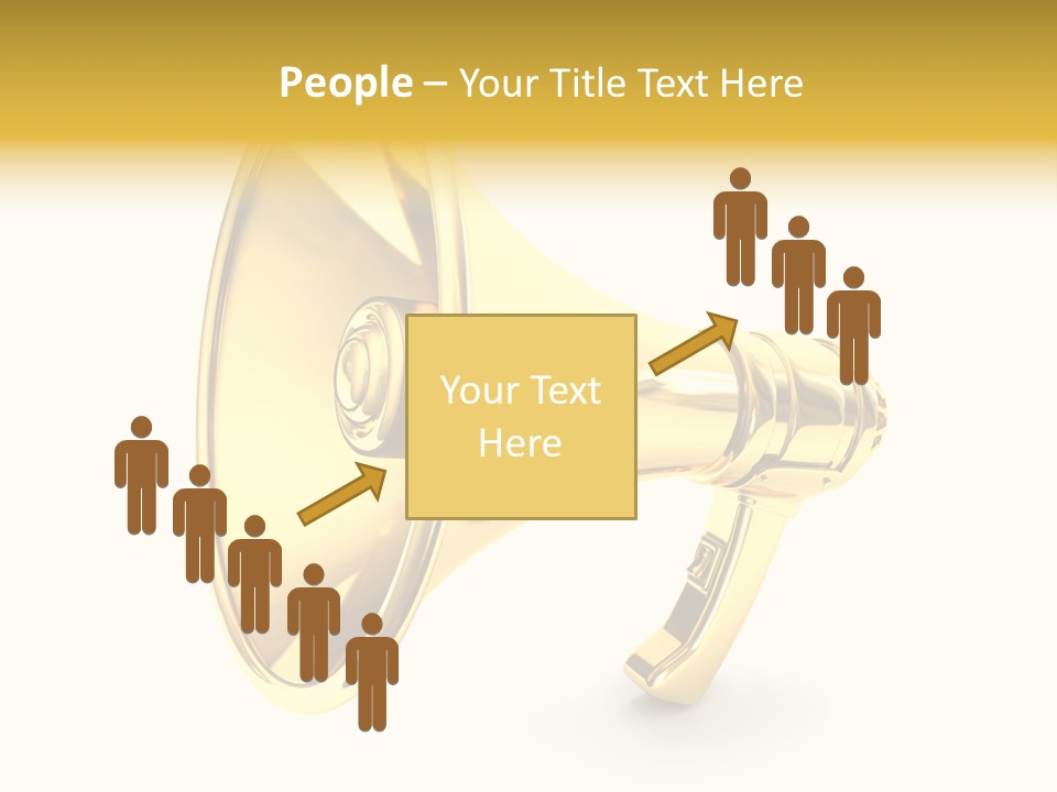 Announcement Gradient Bullhorn PowerPoint Template