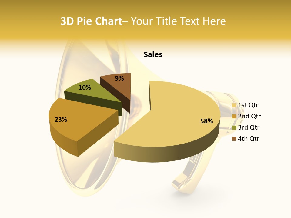 Announcement Gradient Bullhorn PowerPoint Template