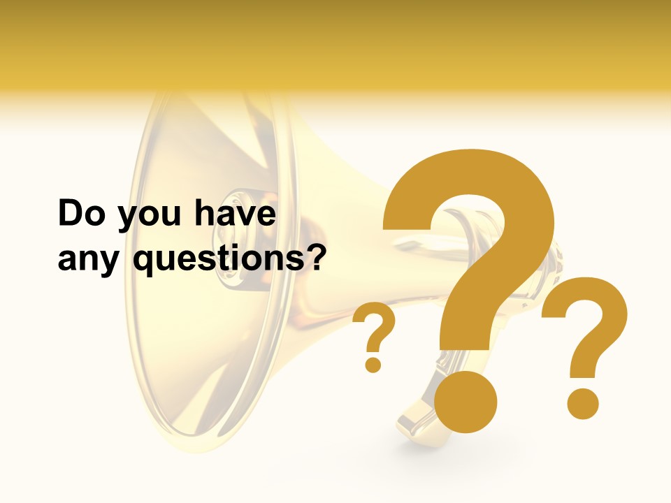 Announcement Gradient Bullhorn PowerPoint Template