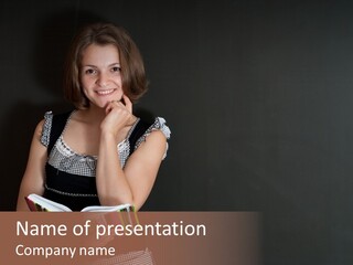 Human Female School PowerPoint Template