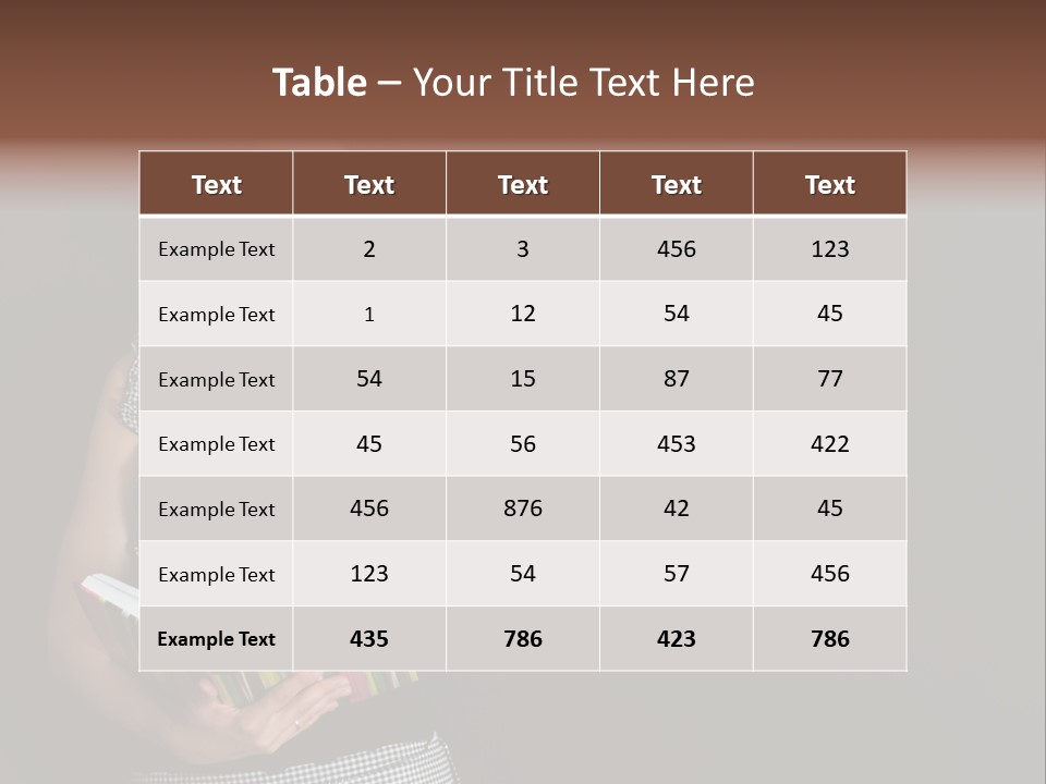 Human Female School PowerPoint Template