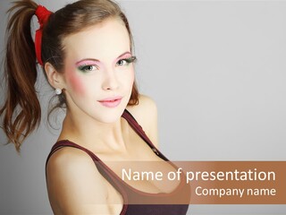 Student Fashionable Cosmetics PowerPoint Template