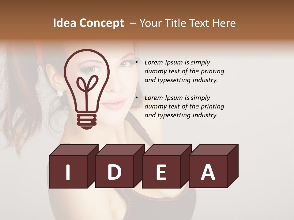 Student Fashionable Cosmetics PowerPoint Template