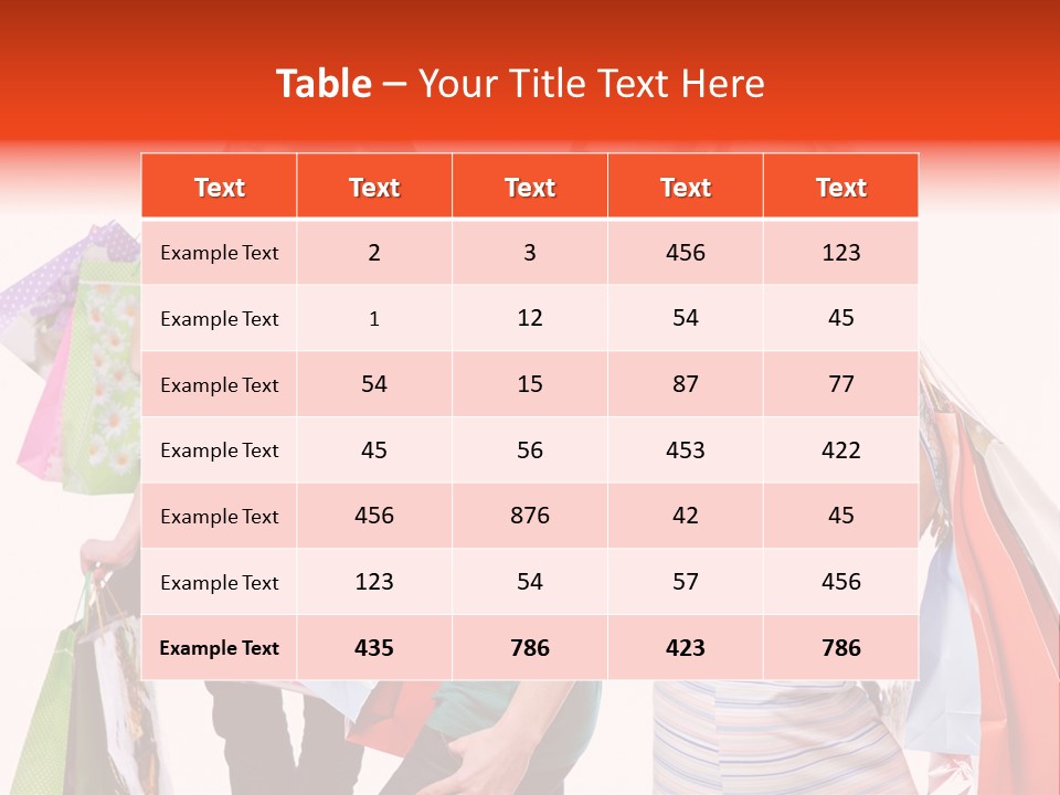 Bag Girls Caucasian PowerPoint Template