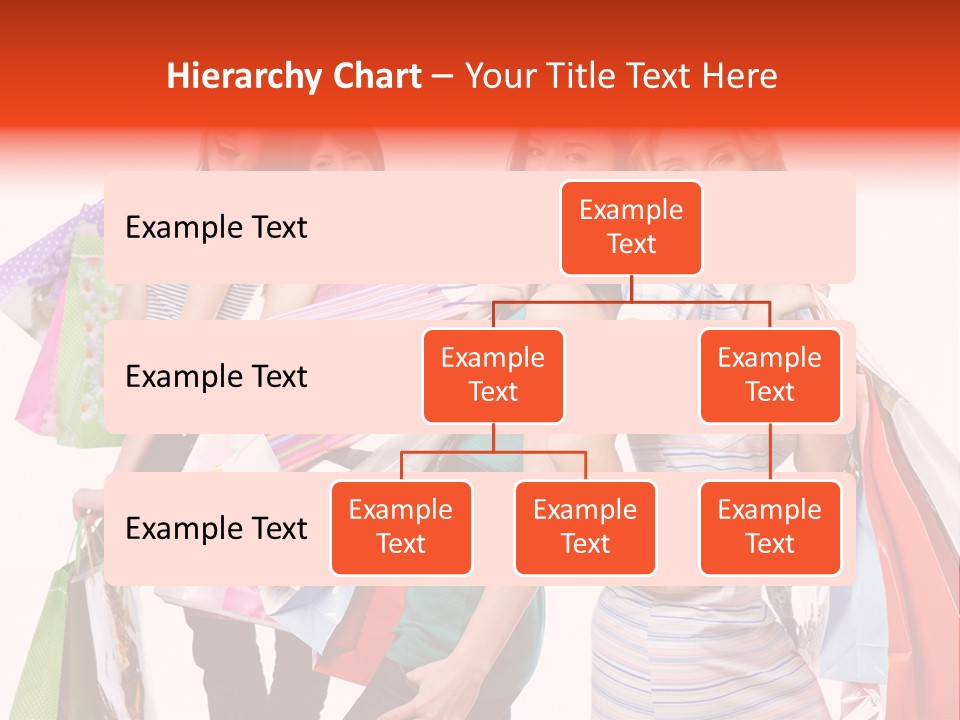 Bag Girls Caucasian PowerPoint Template