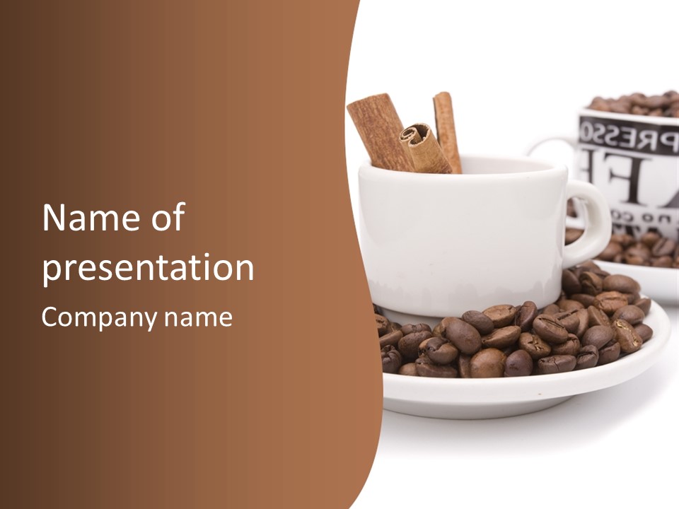 Fresh Break Cup PowerPoint Template