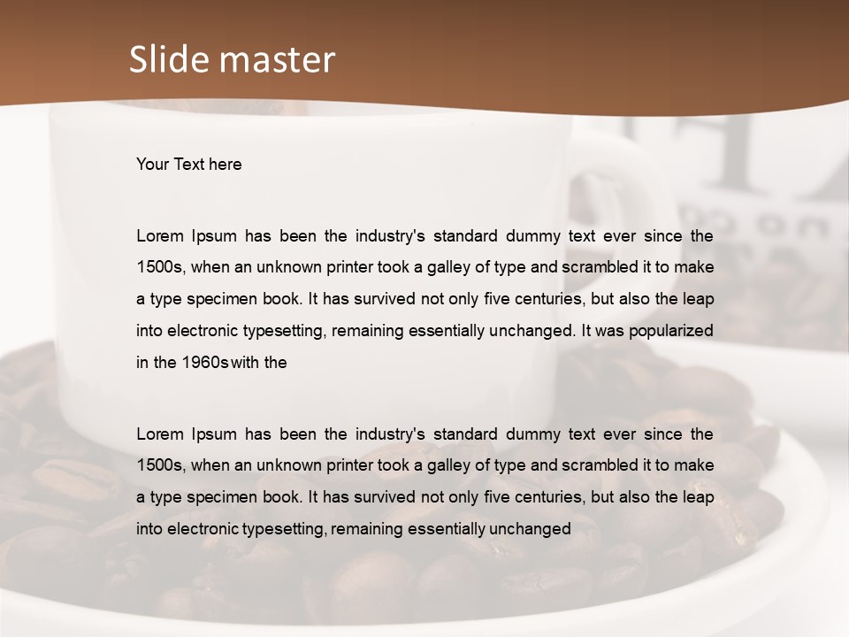 Fresh Break Cup PowerPoint Template