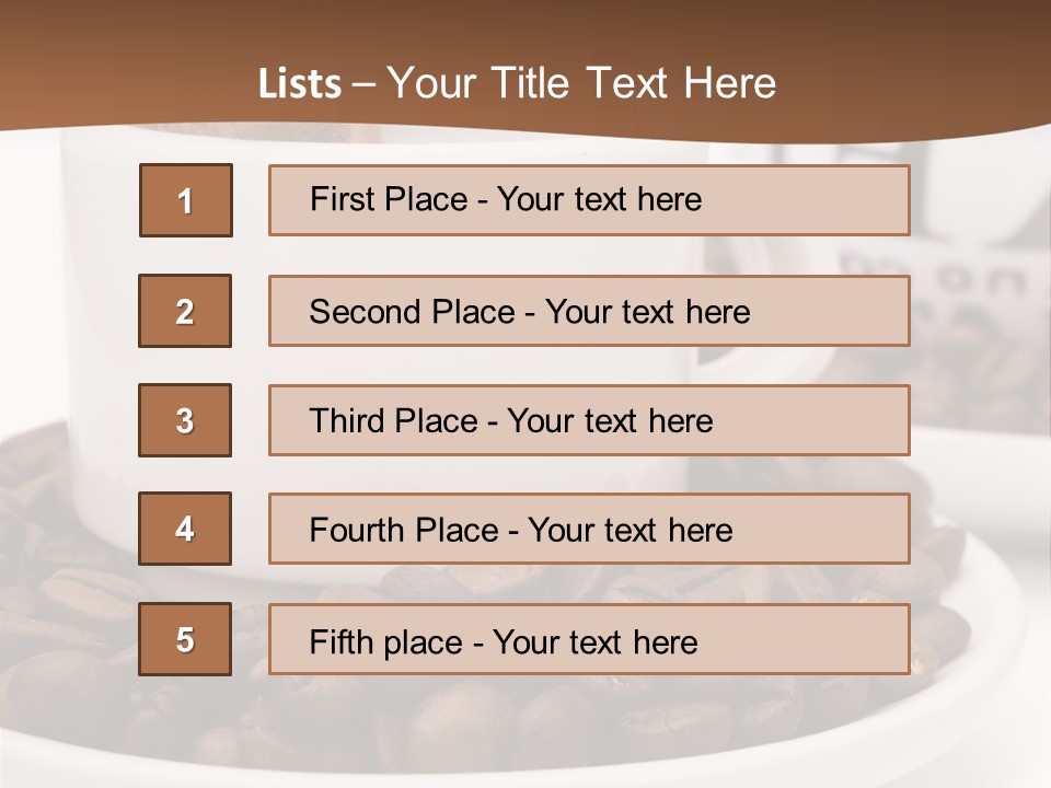 Fresh Break Cup PowerPoint Template