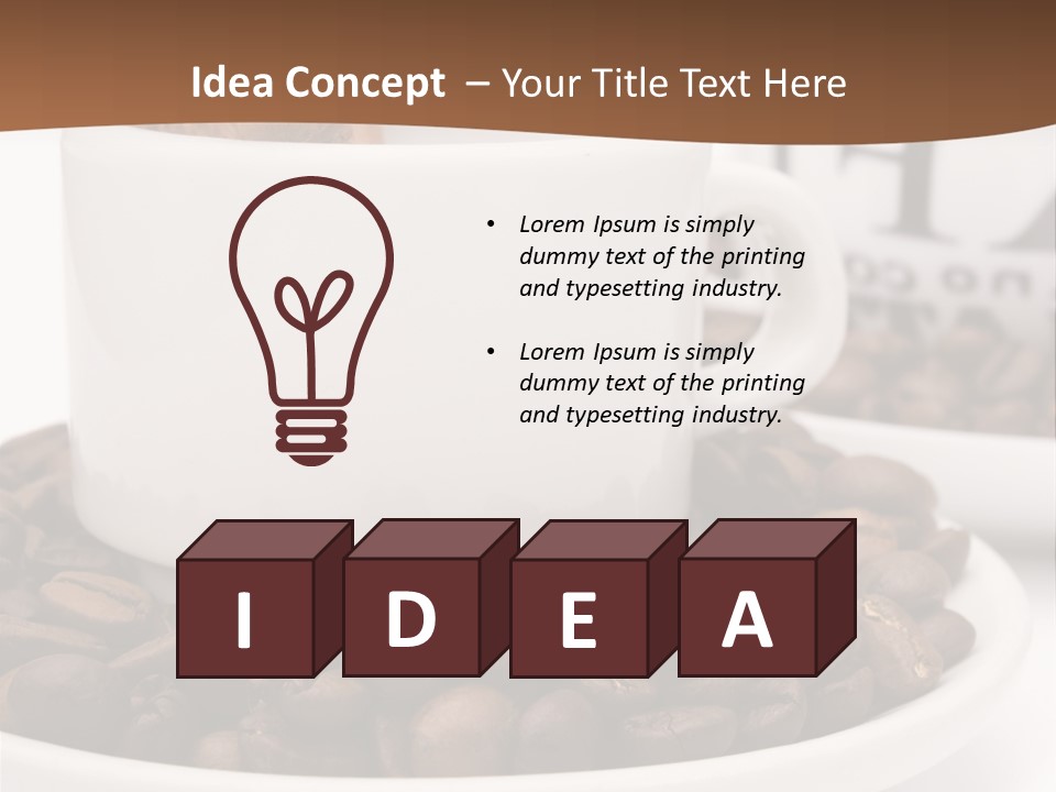 Fresh Break Cup PowerPoint Template