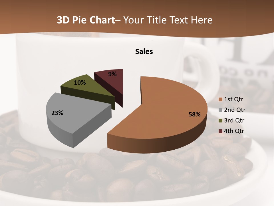 Fresh Break Cup PowerPoint Template
