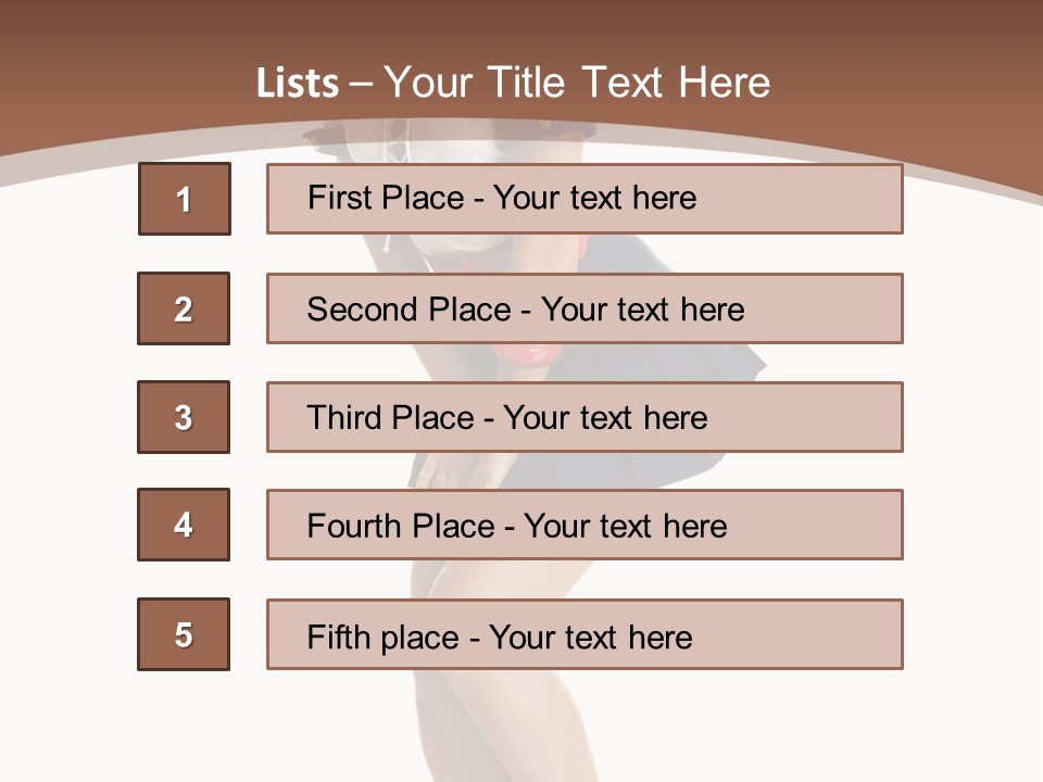 Attractive Lips Infantile PowerPoint Template