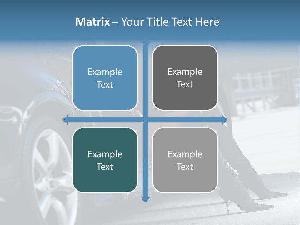 Sitting Sensuality Automobile PowerPoint Template