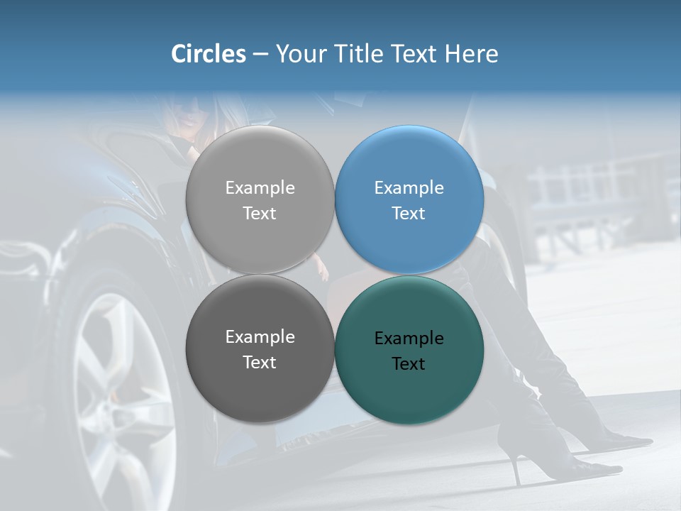 Sitting Sensuality Automobile PowerPoint Template