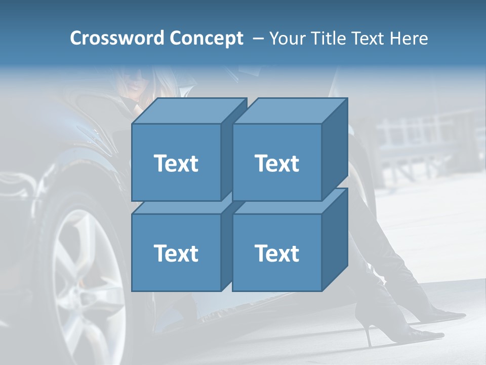 Sitting Sensuality Automobile PowerPoint Template