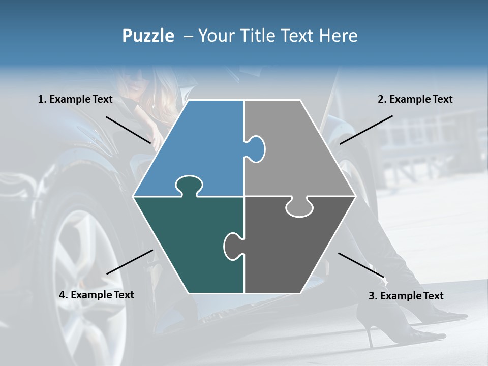 Sitting Sensuality Automobile PowerPoint Template