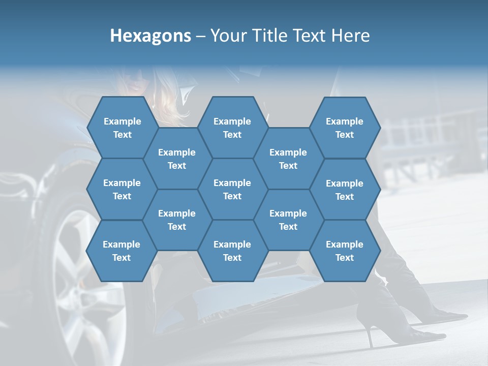 Sitting Sensuality Automobile PowerPoint Template