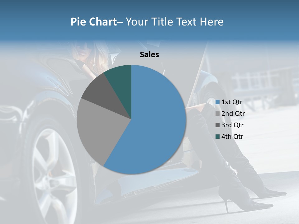 Sitting Sensuality Automobile PowerPoint Template