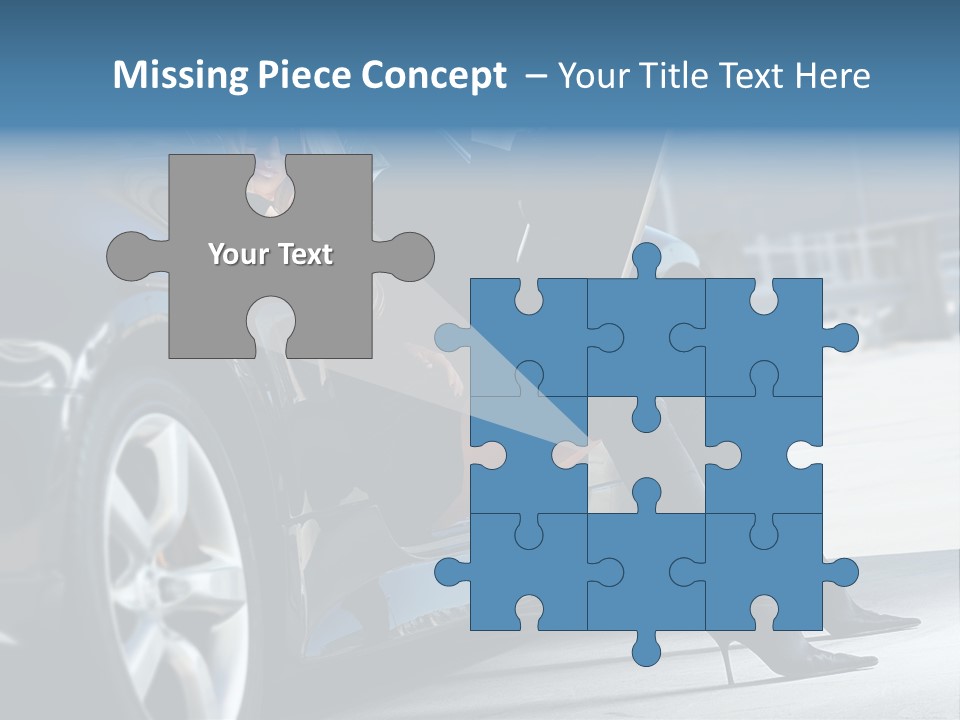 Sitting Sensuality Automobile PowerPoint Template