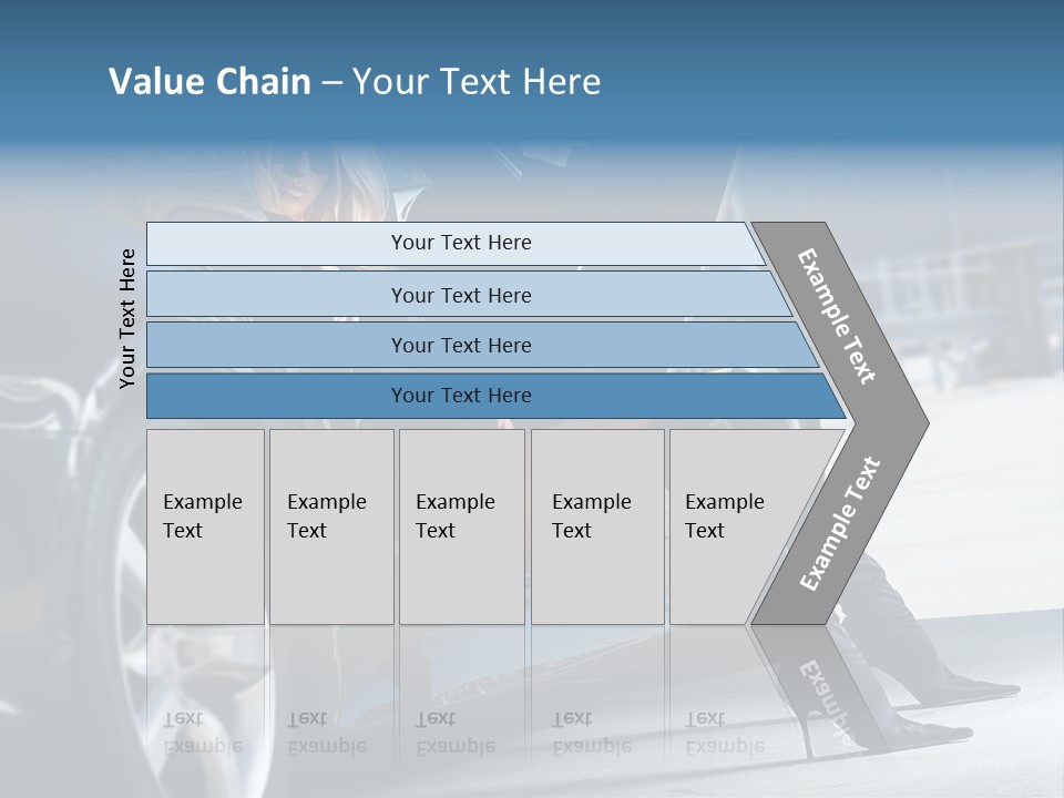 Sitting Sensuality Automobile PowerPoint Template