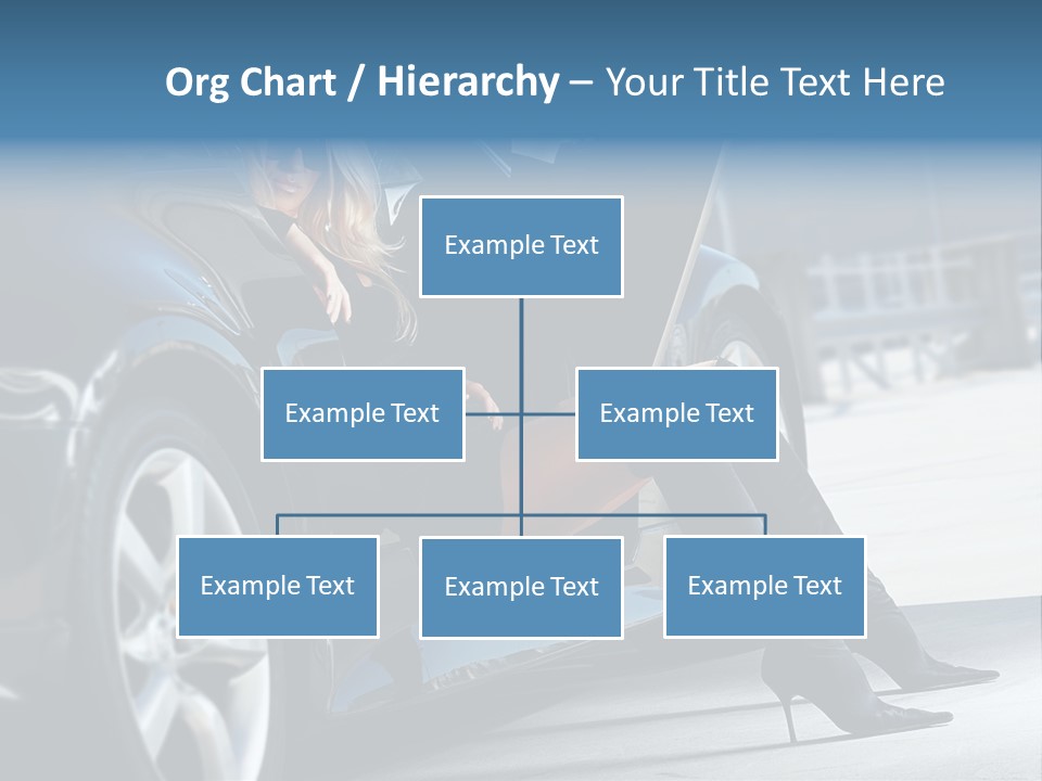 Sitting Sensuality Automobile PowerPoint Template
