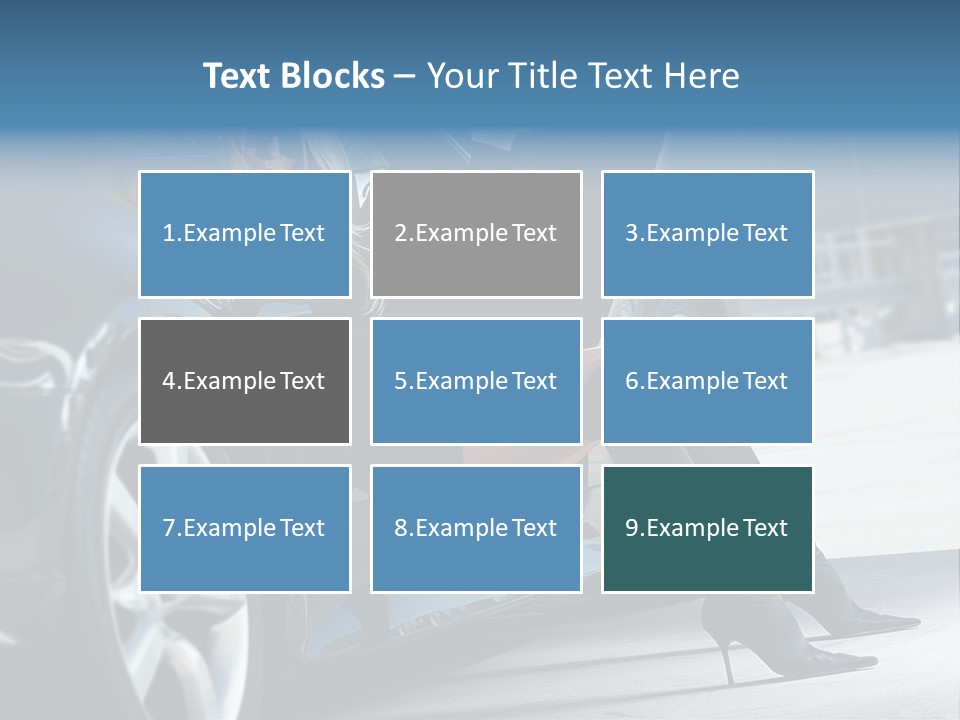 Sitting Sensuality Automobile PowerPoint Template