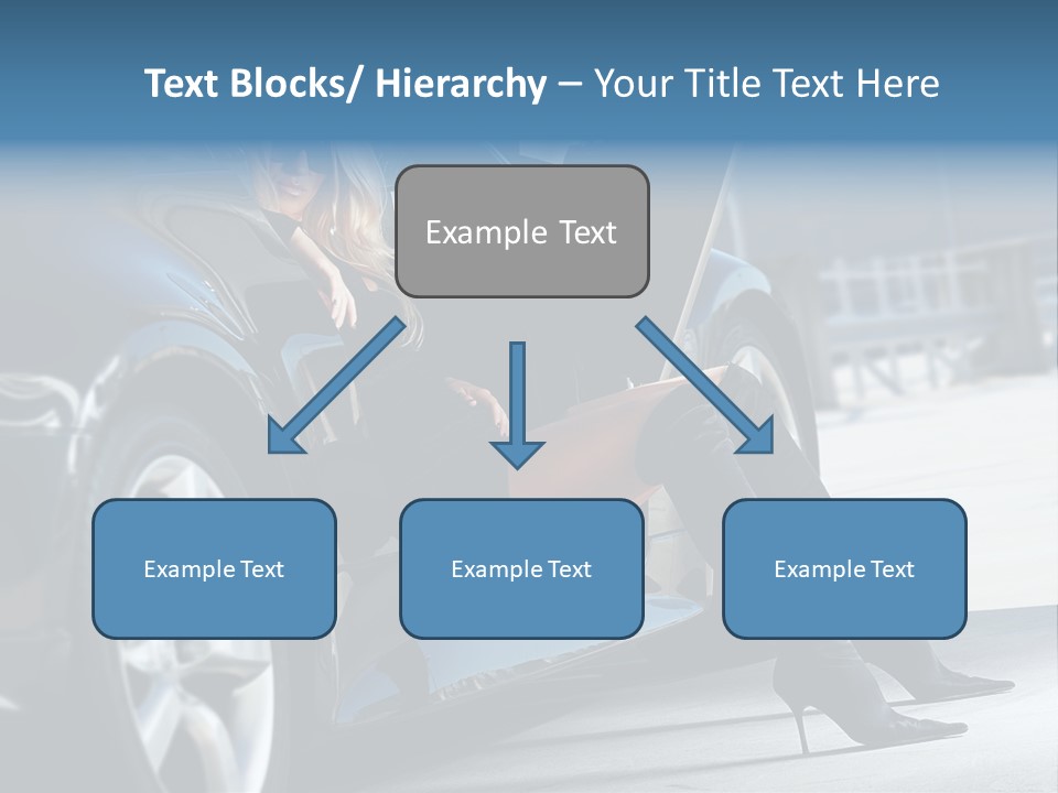 Sitting Sensuality Automobile PowerPoint Template