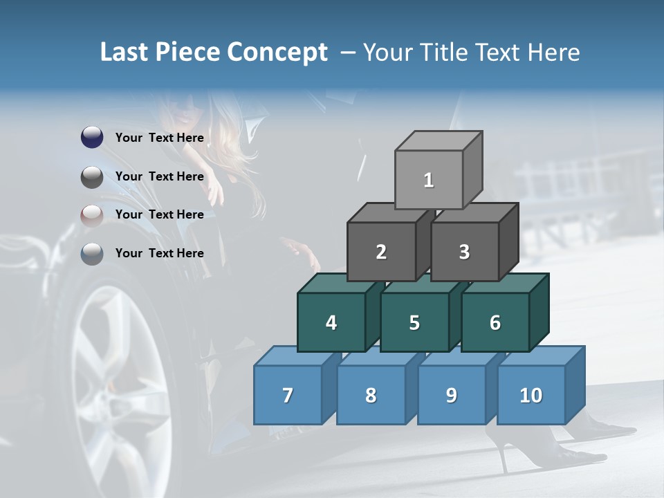 Sitting Sensuality Automobile PowerPoint Template