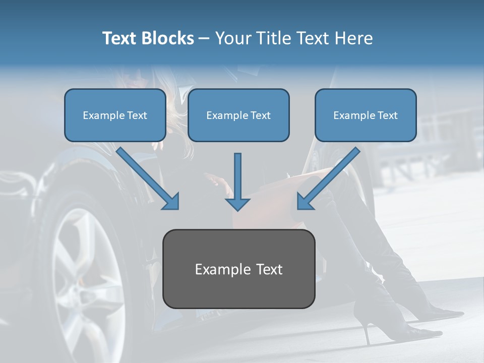 Sitting Sensuality Automobile PowerPoint Template