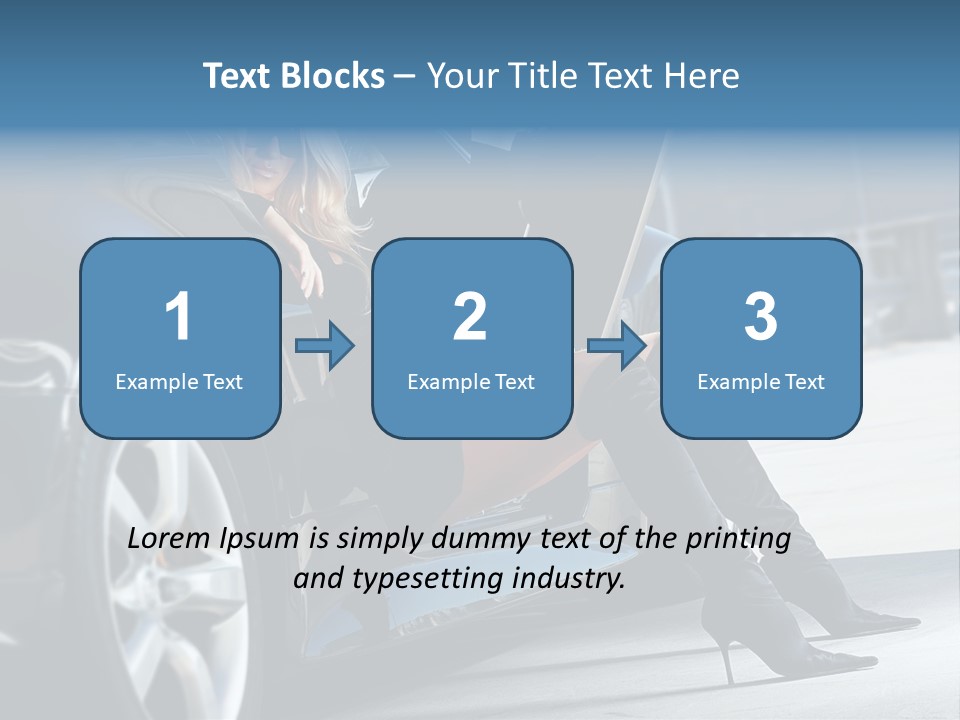 Sitting Sensuality Automobile PowerPoint Template