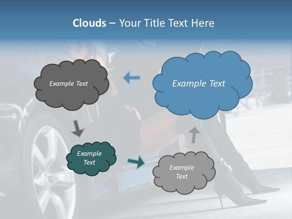 Sitting Sensuality Automobile PowerPoint Template