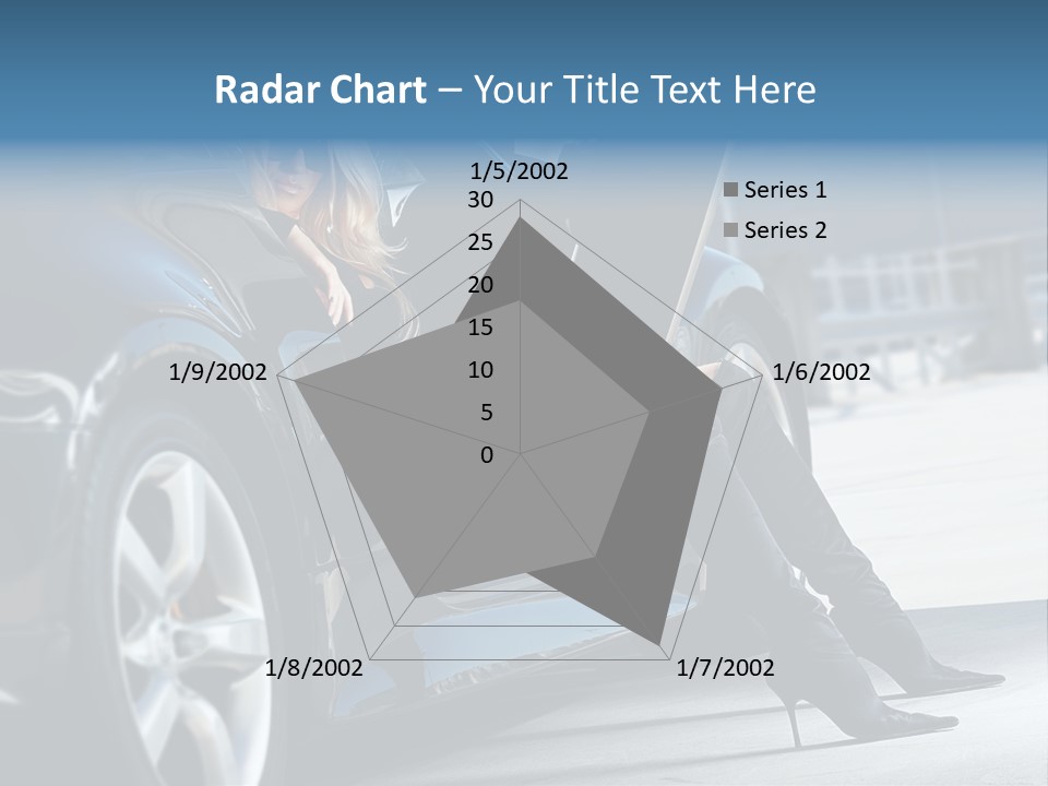 Sitting Sensuality Automobile PowerPoint Template