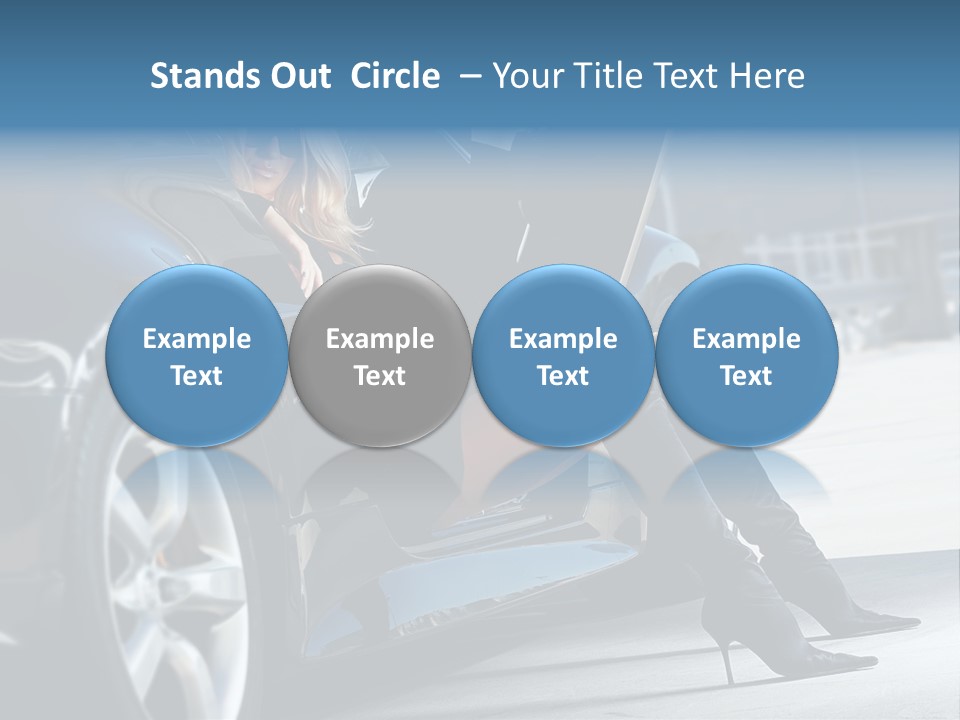 Sitting Sensuality Automobile PowerPoint Template
